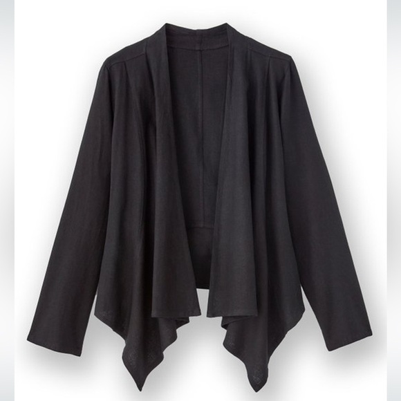 Soft Surroundings Women’s Alicante Linen Blend Topper Blazer Size Medium Black - Picture 11 of 11